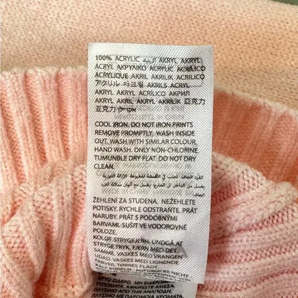 New EDIKTED Desiree Knitted Hooded Cardigan in Light Pink - Picture 9 of 9